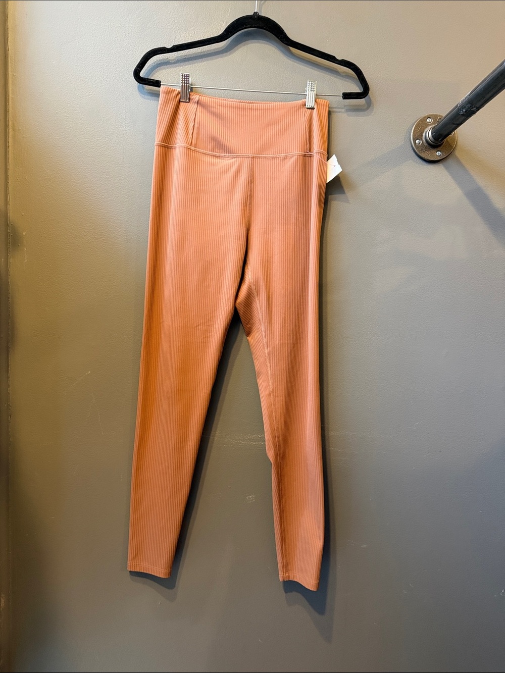 Girlfriend collective High-Waist Ribbed Leggings in Terracotta